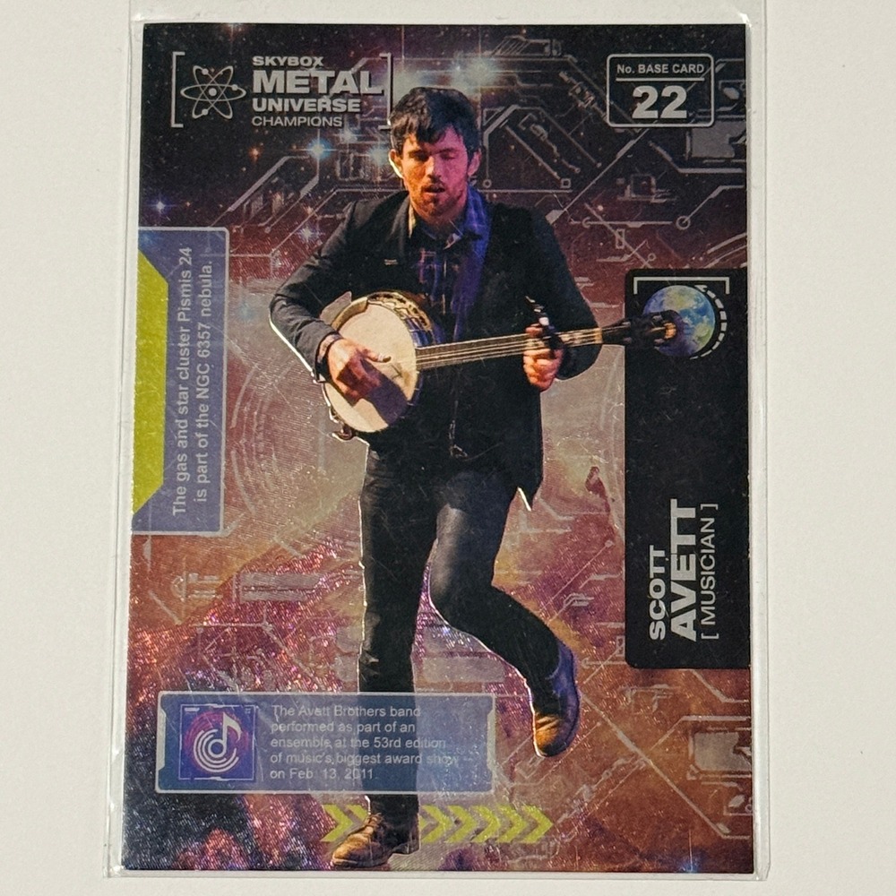 Skybox Metal Universe Champions Scott Avett Trading Card Base 22 Avett Brothers